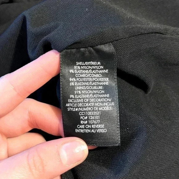 NWT Alice + Olivia Delora Black Sequin Mini Sheath Sleeveless Party Dress Size 6 - Picture 9 of 9